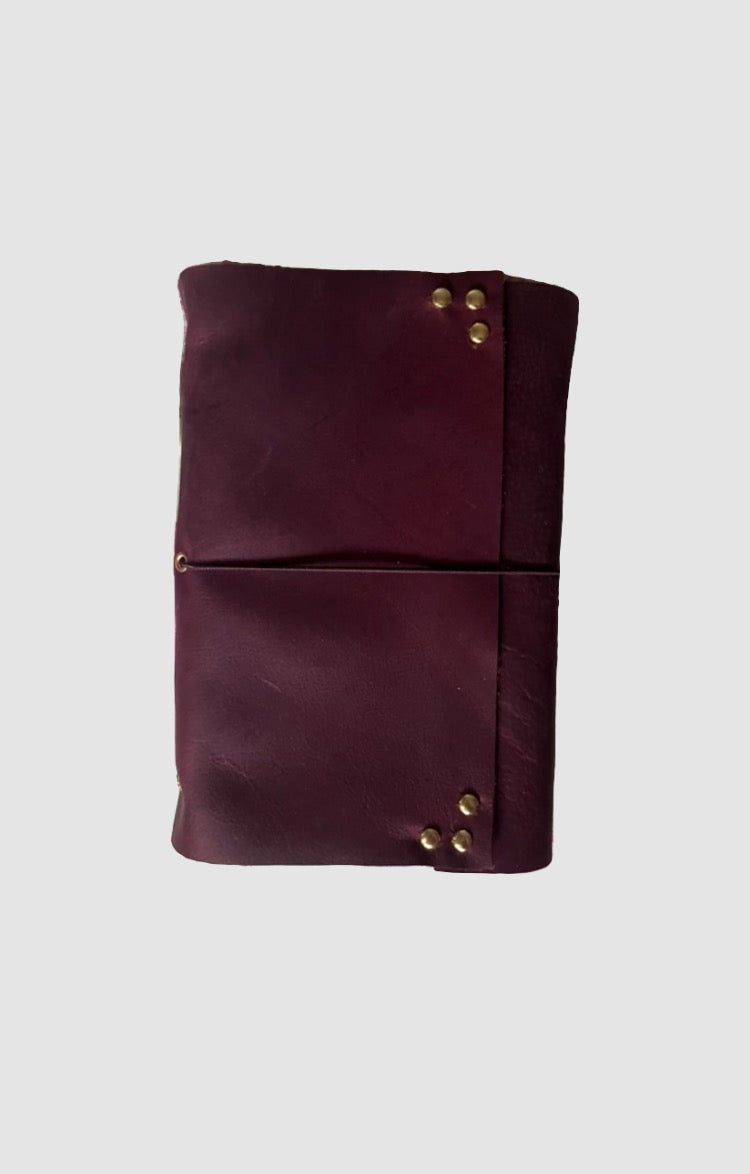 Deep red studded