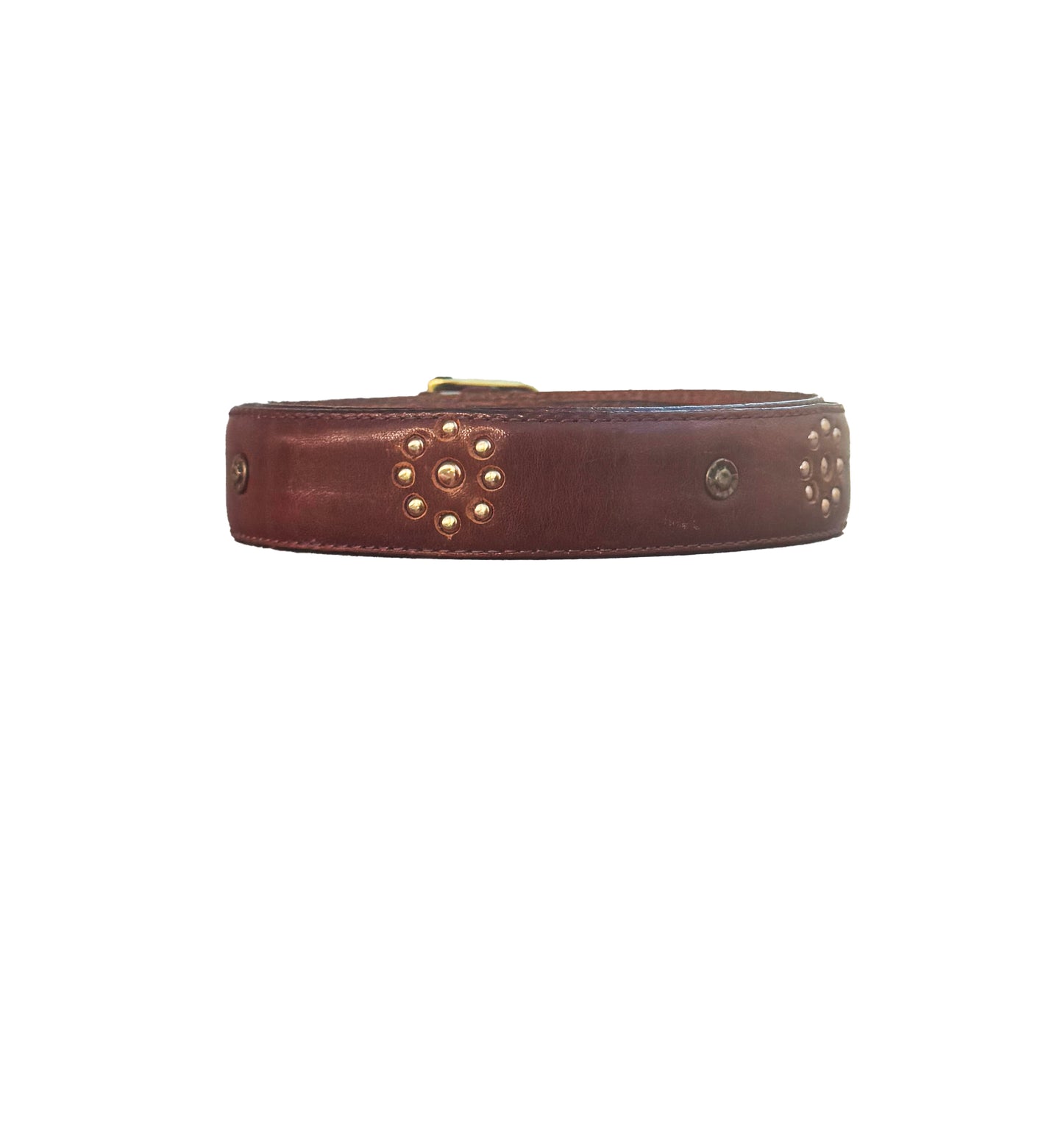 Thin leather strap belt