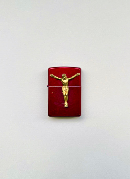 Jesus zippo red