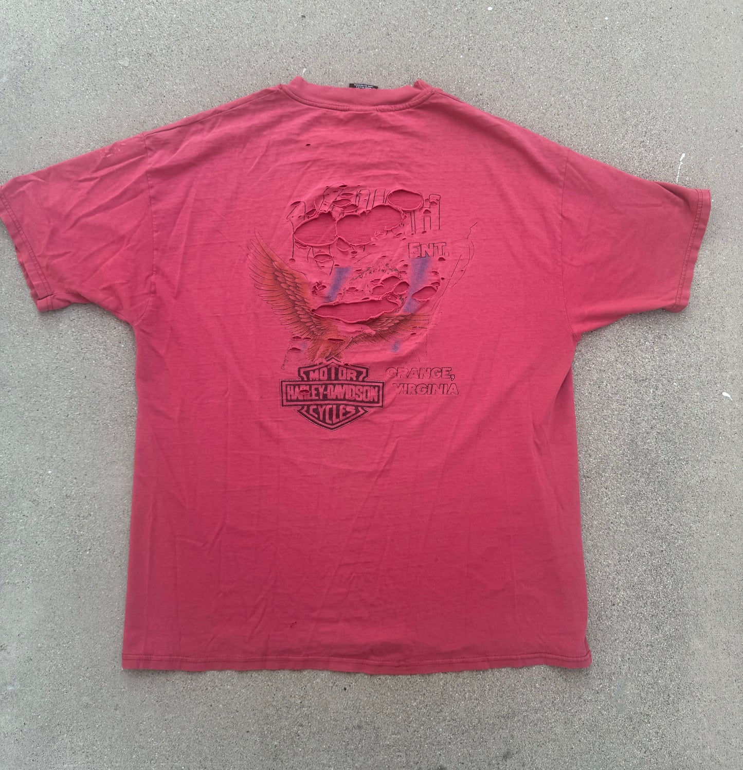 1990s thrashed Harley Davidson tee (L)